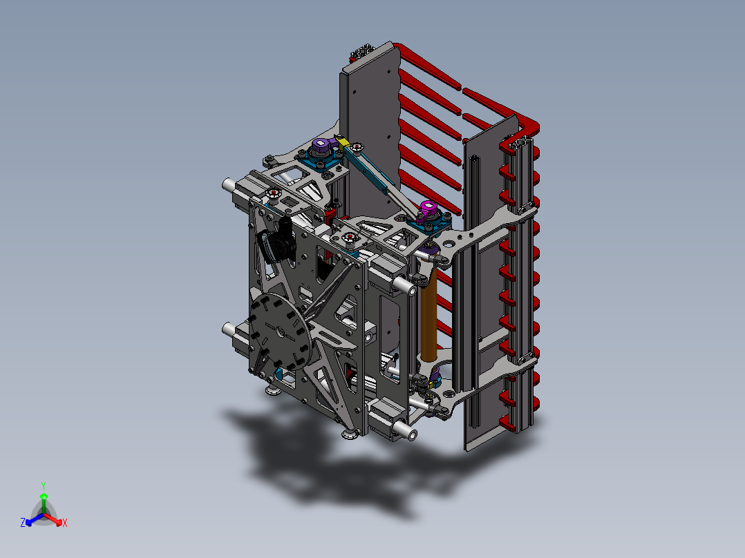机器人可调式袋夹抓手Solidworks设计 附STEP格式正等轴测图