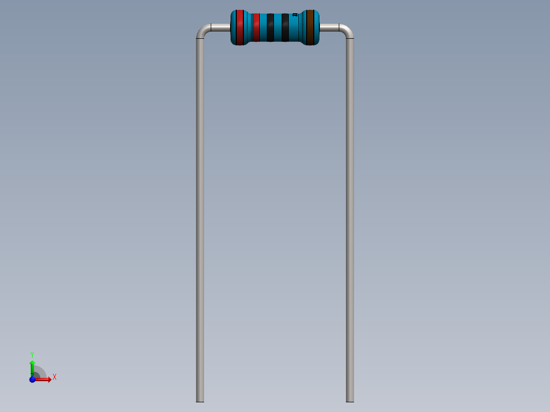 电容器 二极管 电阻器-Resistor 220 Ohm Blue前视图