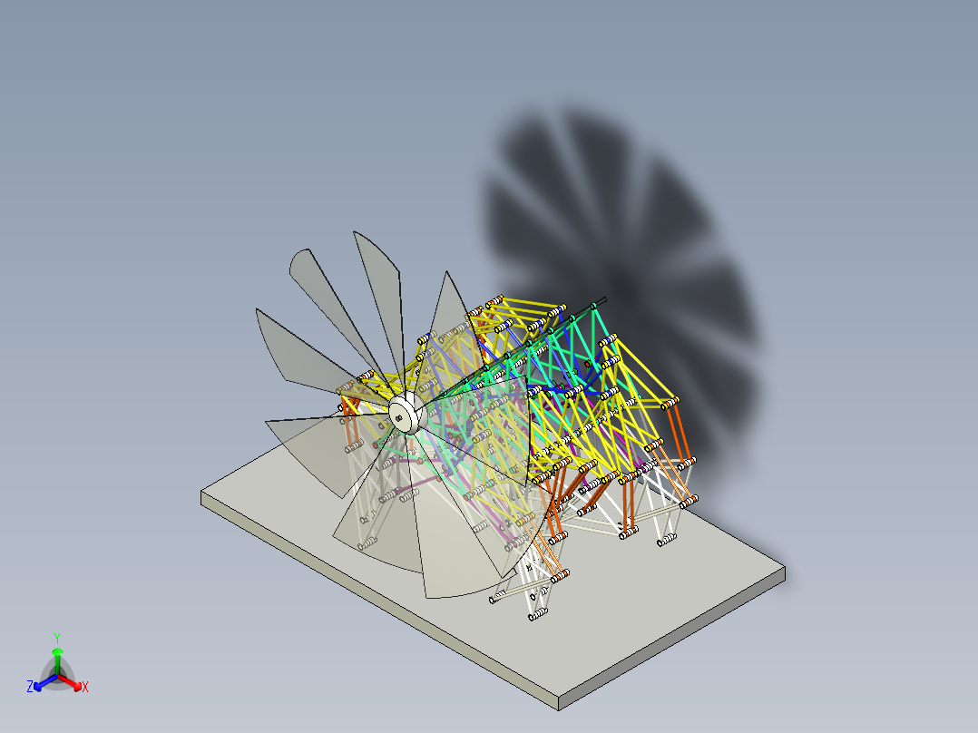 风力仿生兽简易结构<span style='color: red'>3D</span>图纸