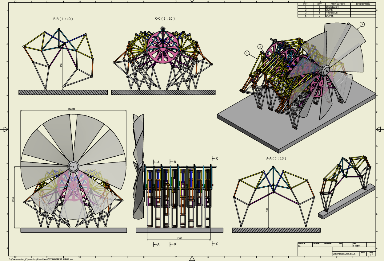 风力仿生兽简易结构3D图纸