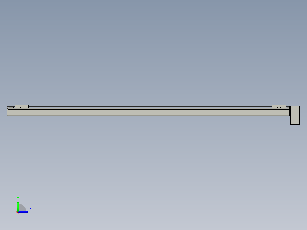 直线模组WG-LHB12-S2000-LD设计图纸左视图