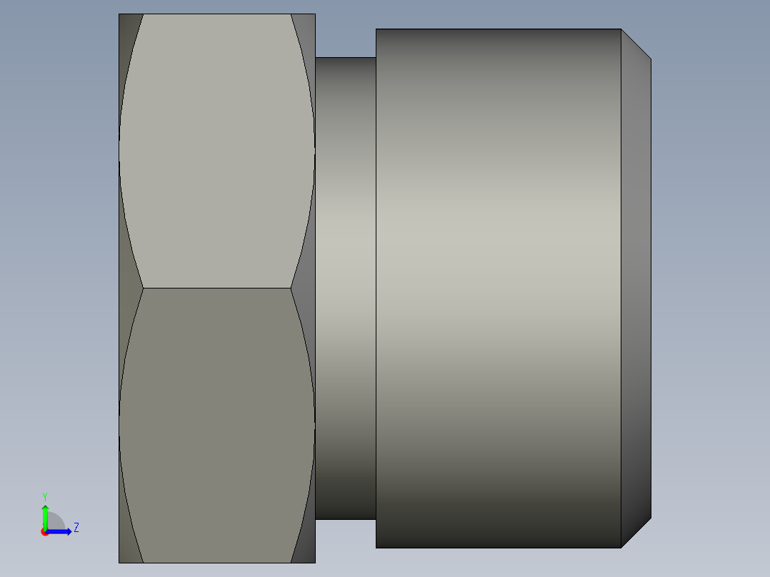 卡套式工业通用硬管接头12_pnu-s左视图
