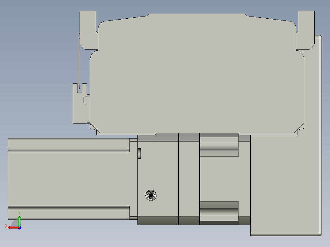 直线模组LHB21-L40-S650-LD设计图纸后视图
