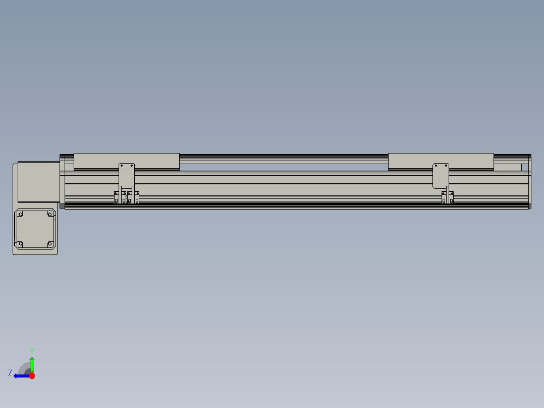直线模组LHB21-L40-S650-LD设计图纸右视图