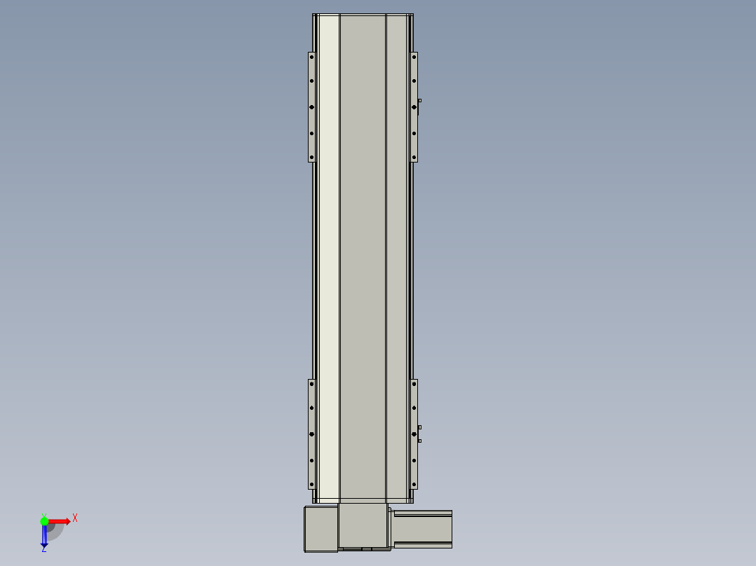 直线模组LHB21-L40-S650-LD设计图纸俯视图
