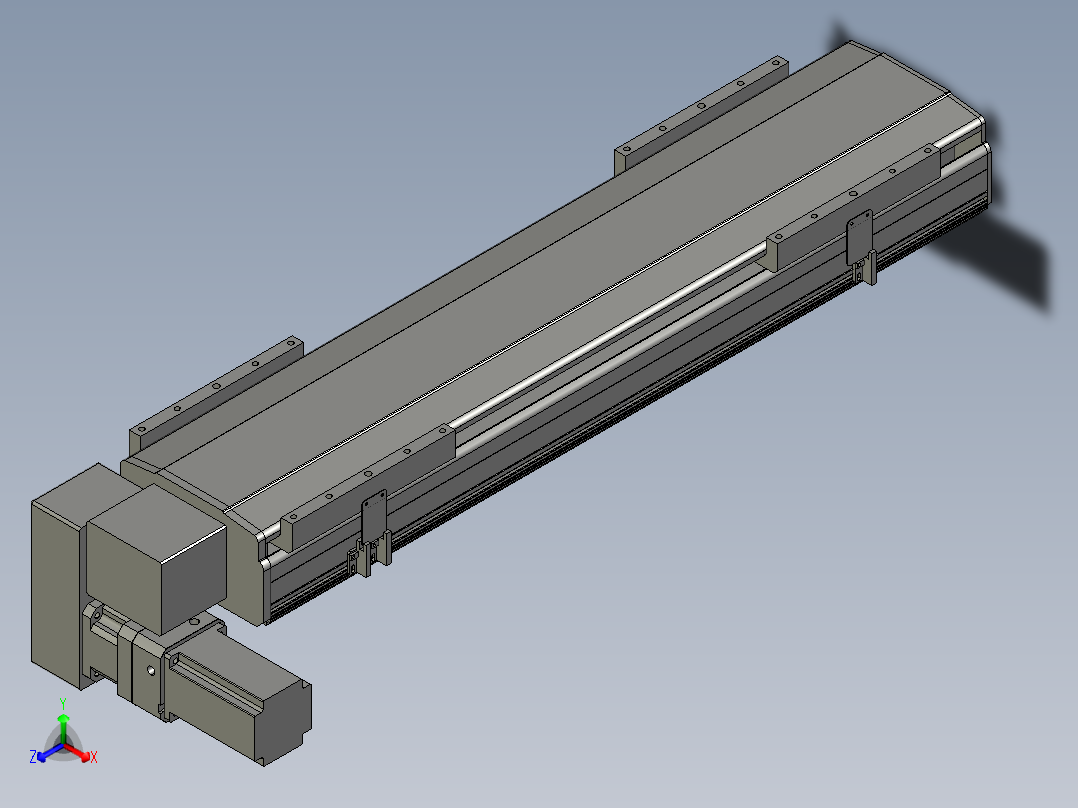 直线模组LHB21-L40-S650-LD设计图纸正等轴测图