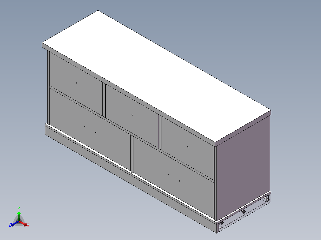 五斗柜正等轴测图