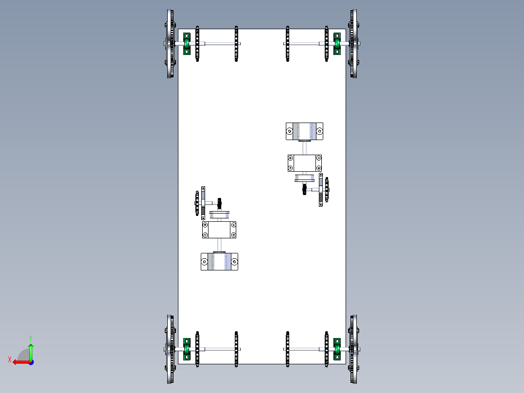 爬楼机器人设计资料含三维+电路图加说明书后视图