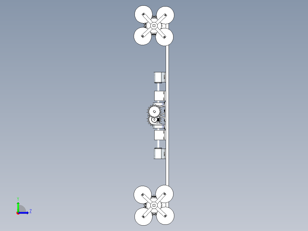 爬楼机器人设计资料含三维+电路图加说明书左视图