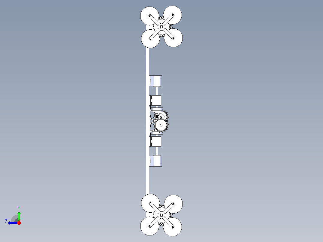 爬楼机器人设计资料含三维+电路图加说明书右视图