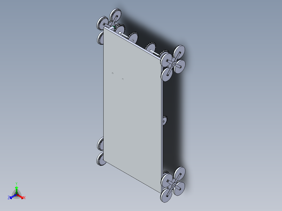 爬楼机器人设计资料含三维+电路图加说明书正等轴测图