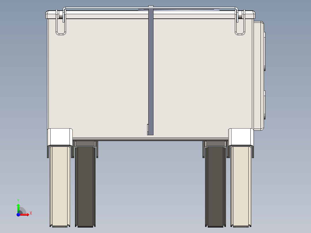 折叠烧烤架前视图