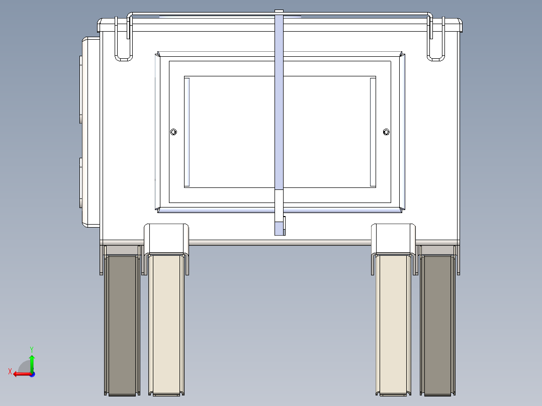 折叠烧烤架后视图