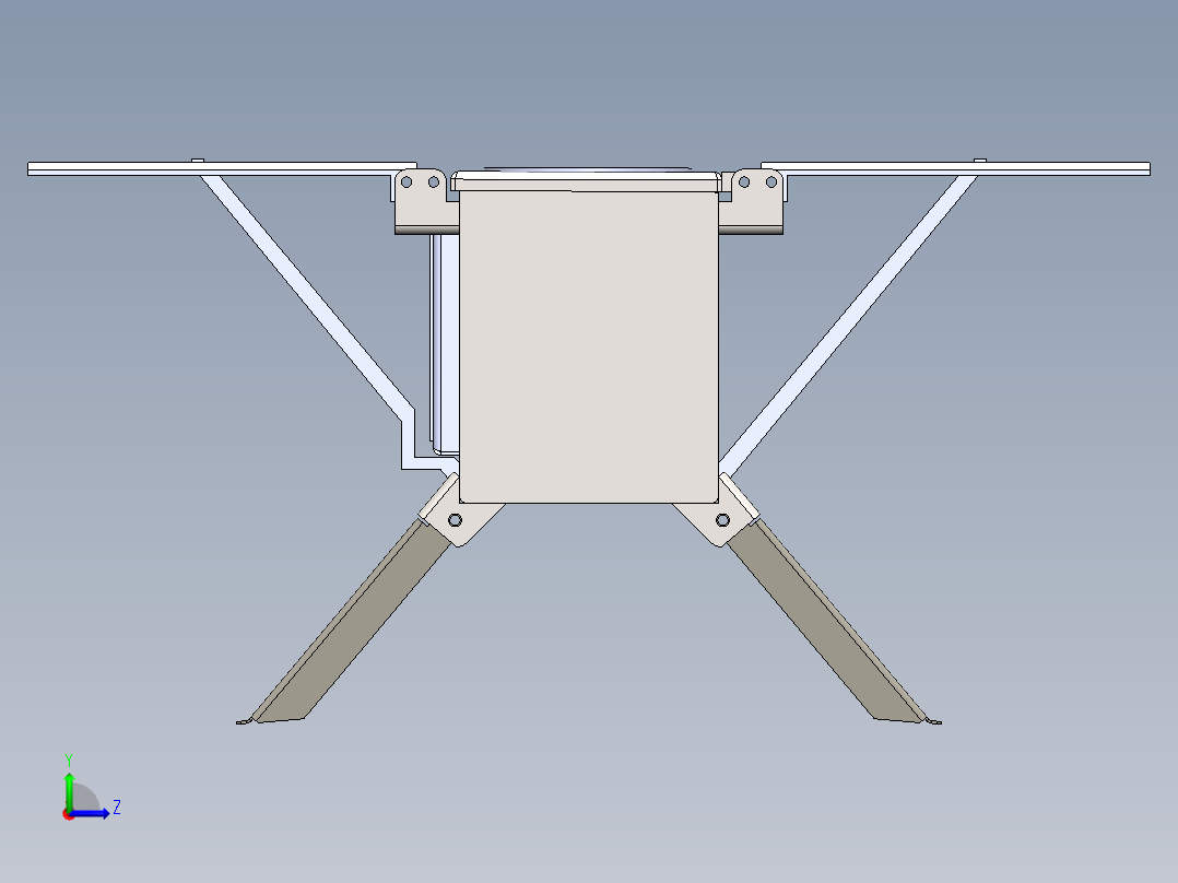 折叠烧烤架左视图