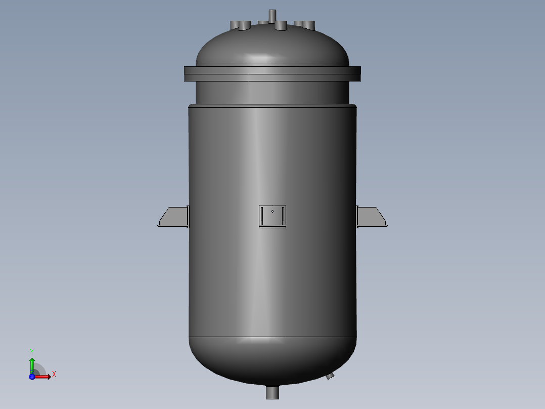 SolidWorks反应釜3D模型前视图