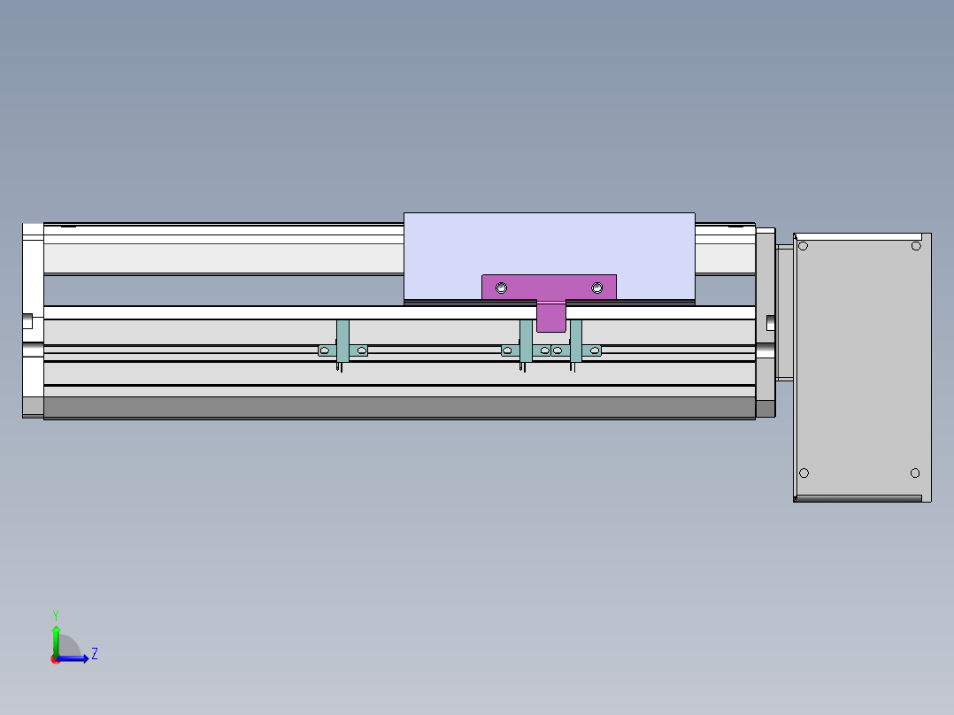 MTB同步带半封闭MTB17M-LD-400W左视图
