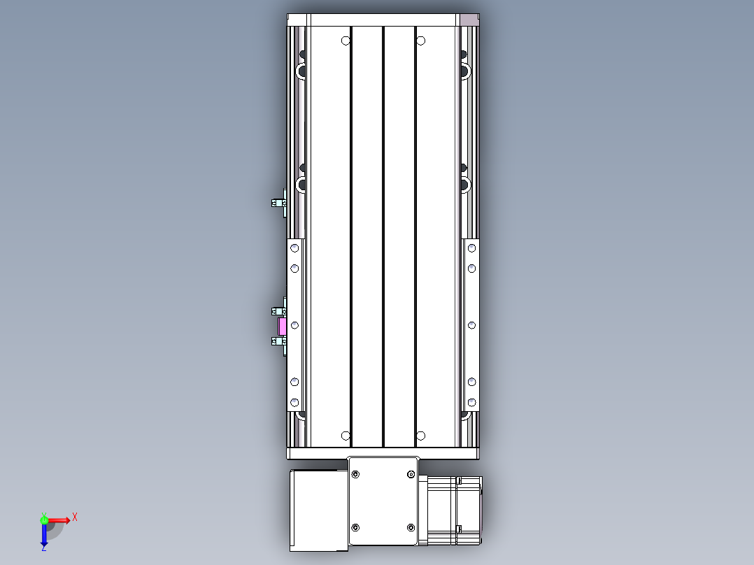 MTB同步带半封闭MTB17M-LD-400W俯视图