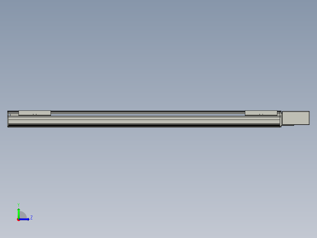 直线模组LHB21-L40-S1600-BL设计图纸左视图