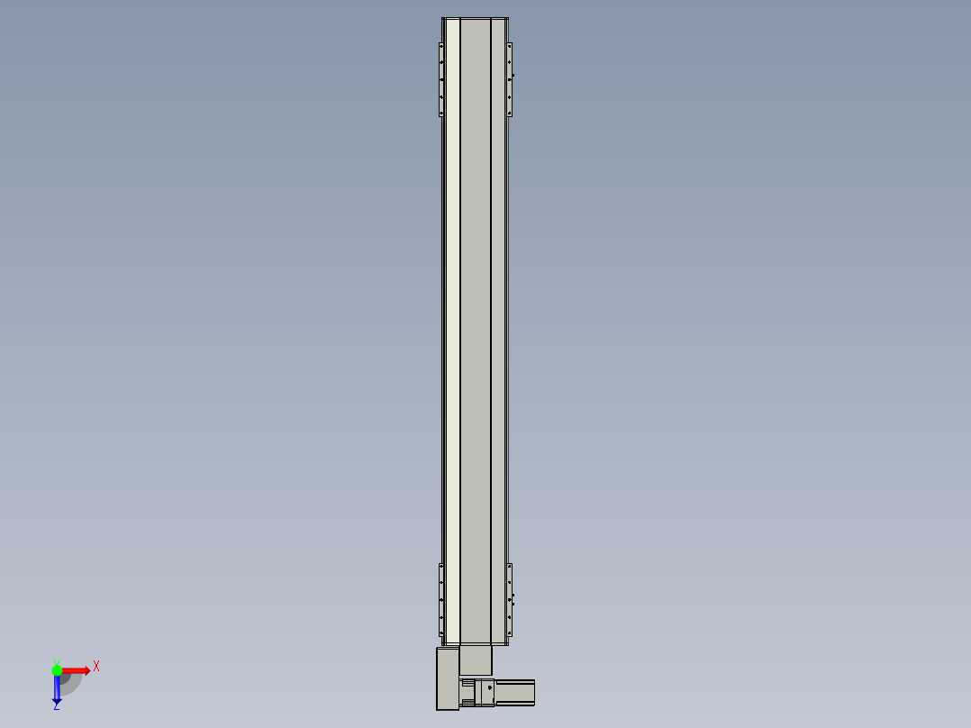 直线模组LHB21-L40-S1600-BL设计图纸俯视图