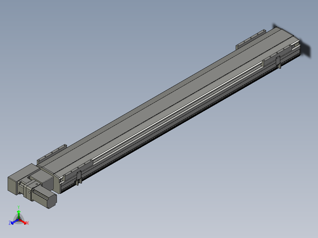 直线模组LHB21-L40-S1600-BL设计图纸正等轴测图