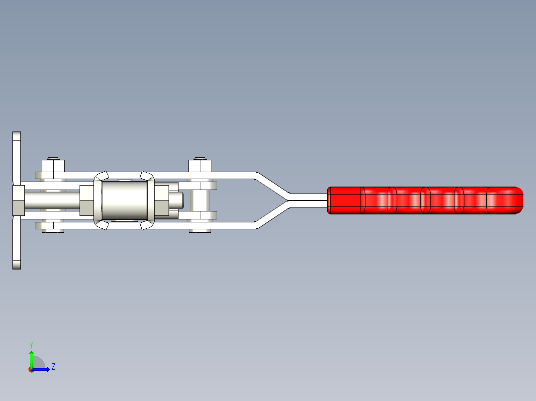 垂直式夾鉗SSP(Q)-3D多系列多零件图纸模型左视图