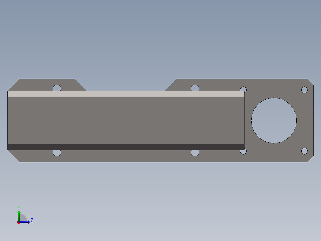 机械手滑座光杠滑座左视图