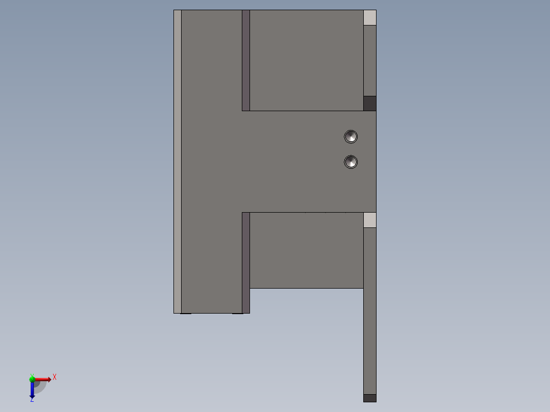 机械手滑座光杠滑座俯视图