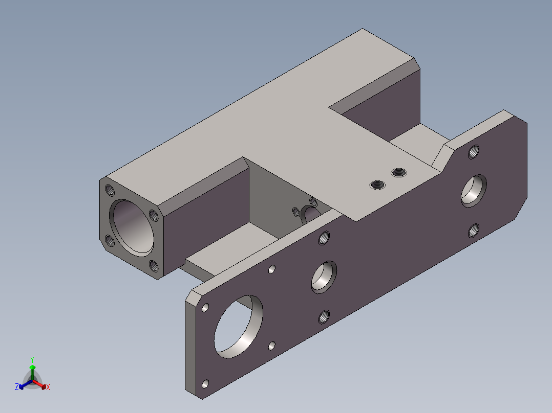 机械手滑座光杠滑座正等轴测图