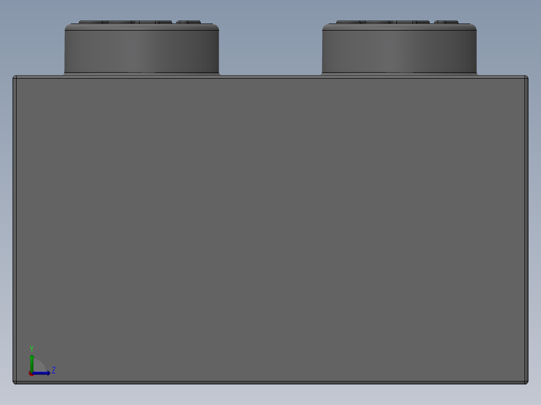 乐高套装 4421基本积木-4211386 - 3002 Medium Stone Grey Brick 2 x 3.SLDPRT左视图