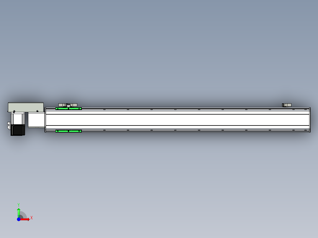 同步带滑台-半封闭B10H-L45-S900-R-P40-D3前视图