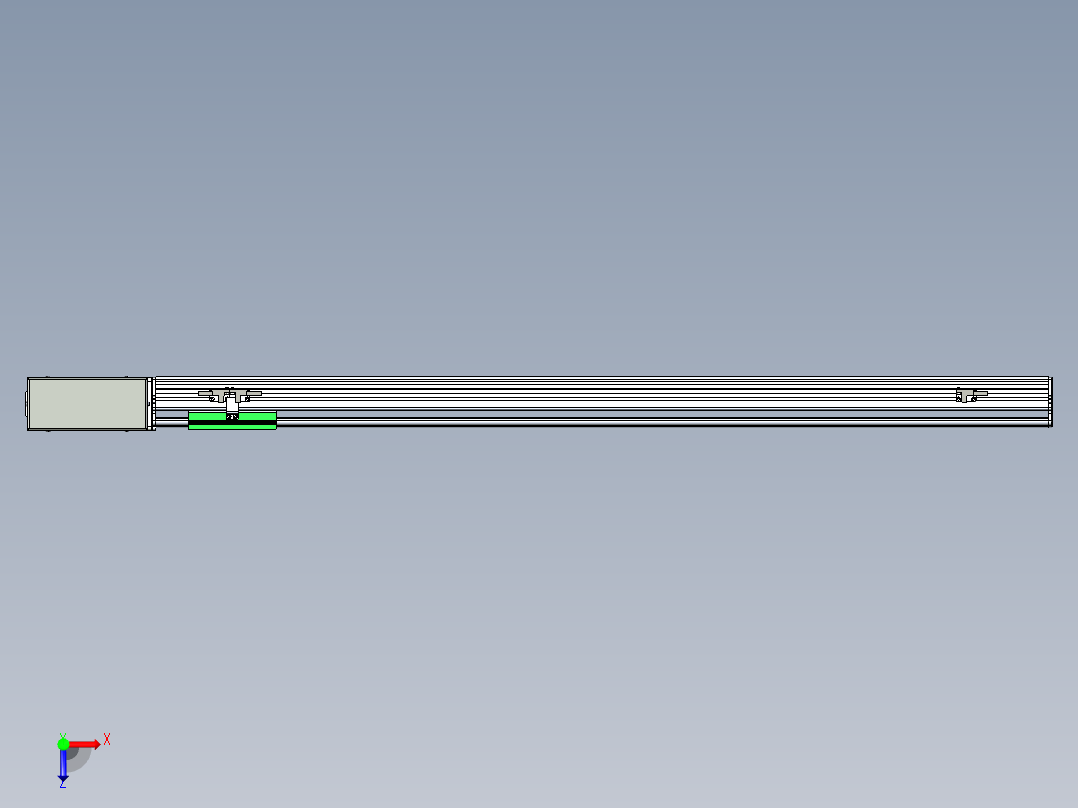 同步带滑台-半封闭B10H-L45-S900-R-P40-D3俯视图