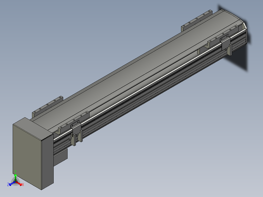 直线模组WG-LHA12-S600-D设计图纸正等轴测图