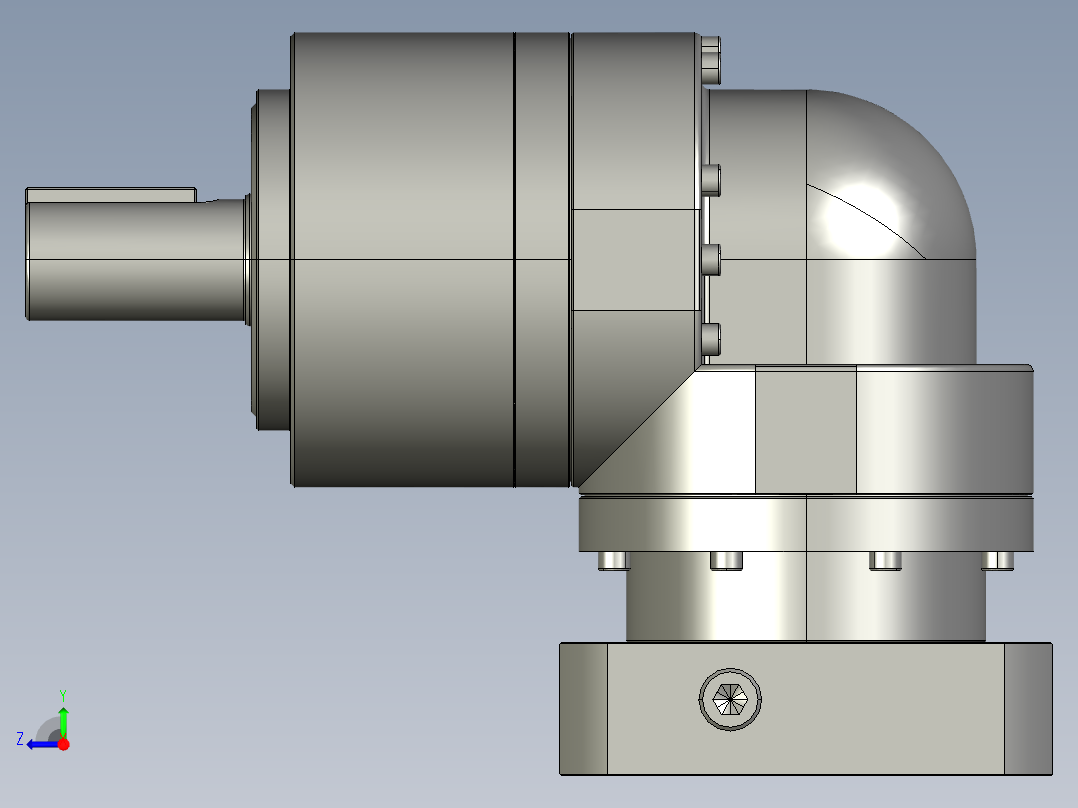多摩川行星减速机TLR-120-L1-24HA24（45度）右视图