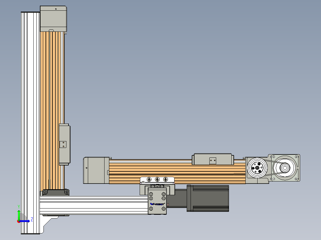 威洛博一般环境皮带-EB4-型材点胶机左视图