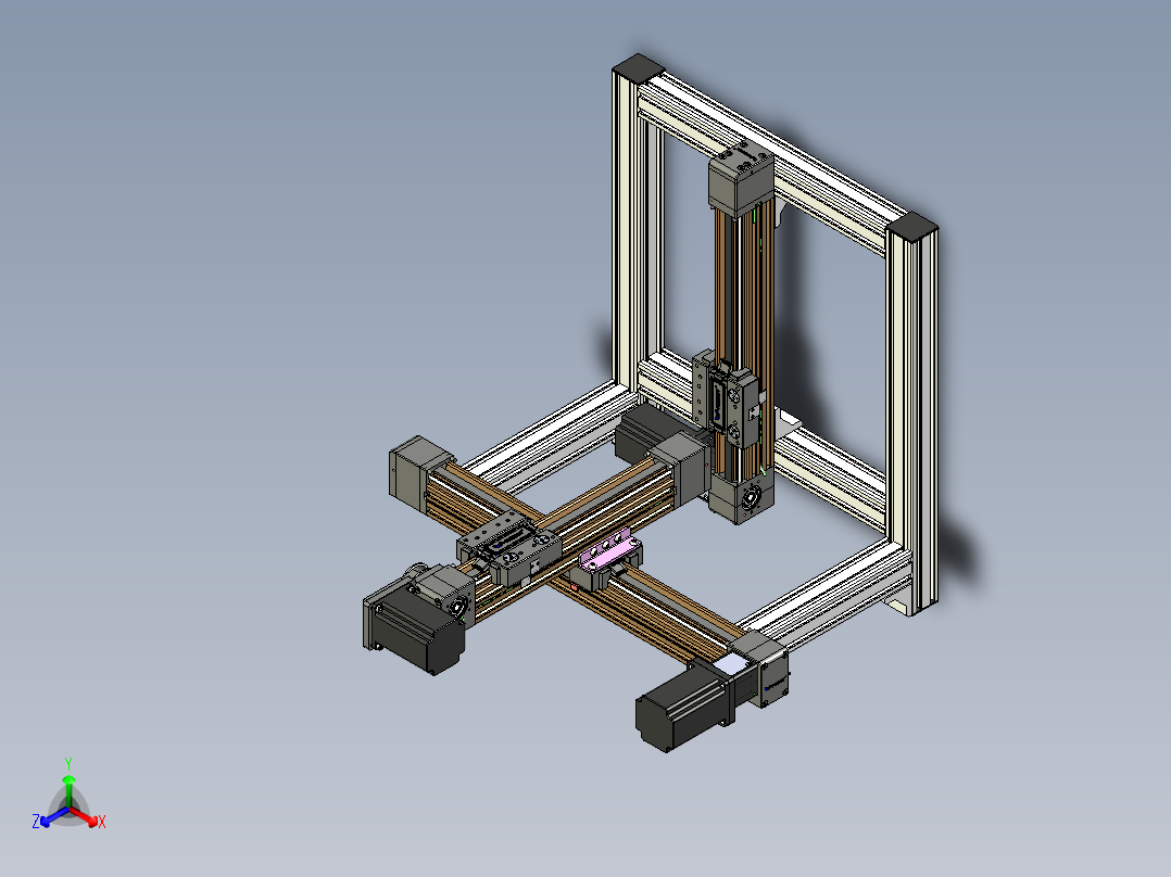 威洛博一般环境皮带-EB4-型材点胶机正等轴测图