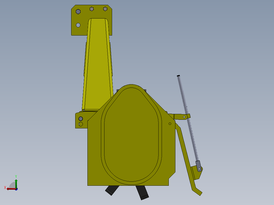 旋耕机构后视图