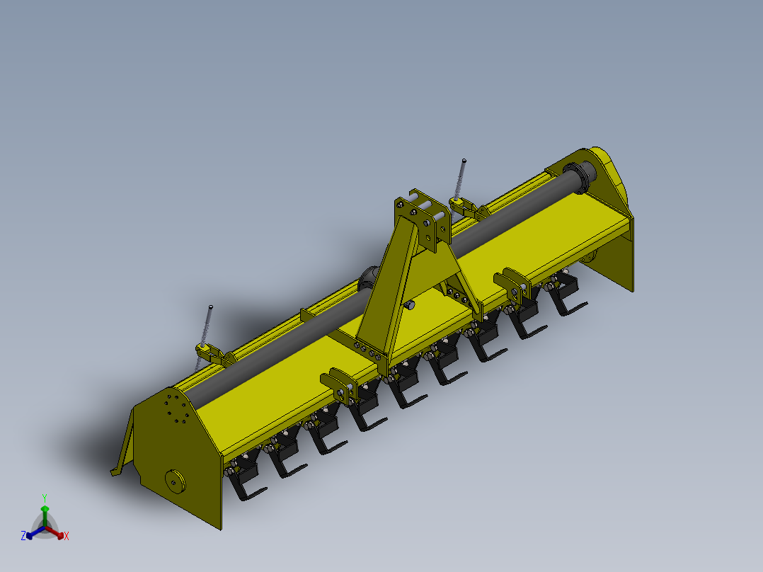 旋耕机构正等轴测图