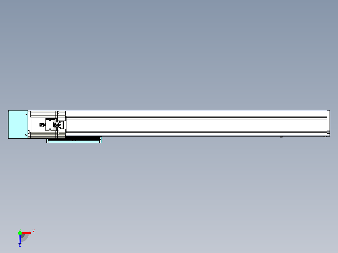 威洛博VC丝杆传动-无尘环境VC14-Lxx-C-S600-BR-ZP75-C3俯视图