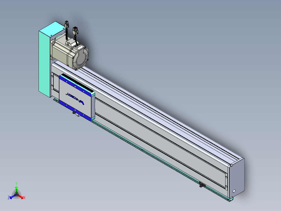威洛博VC丝杆传动-无尘环境VC14-Lxx-C-S600-BR-ZP75-C3正等轴测图