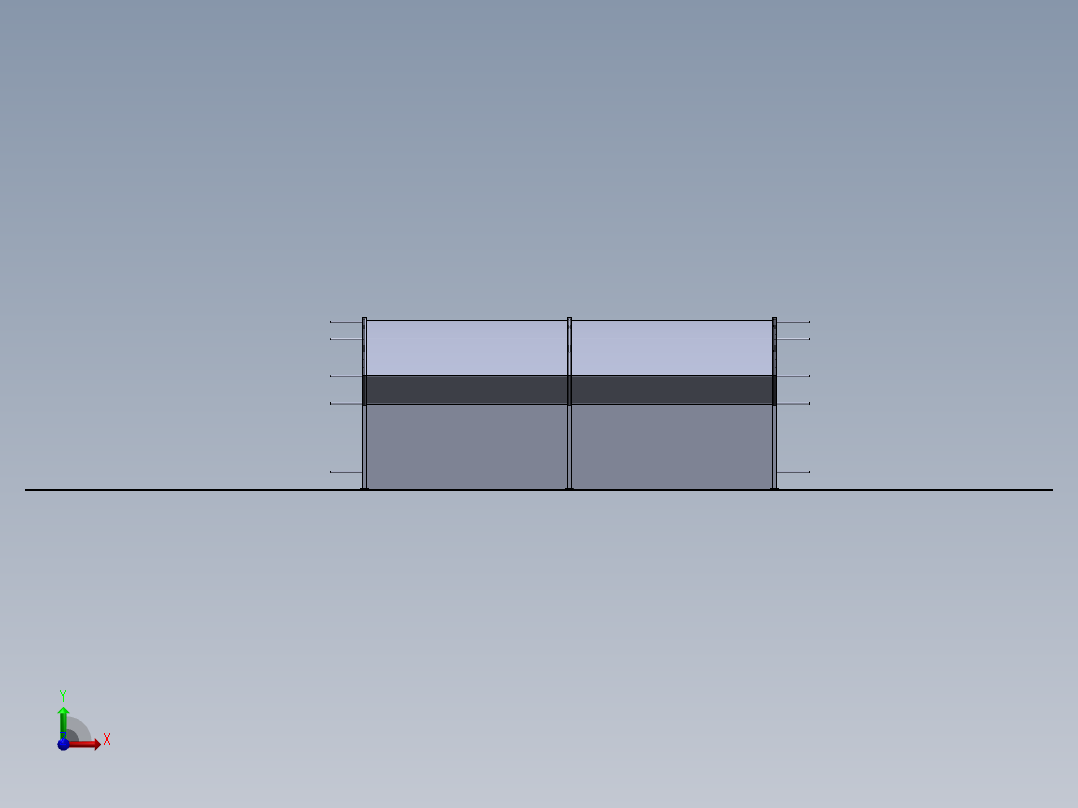 车辆停放棚--sw前视图