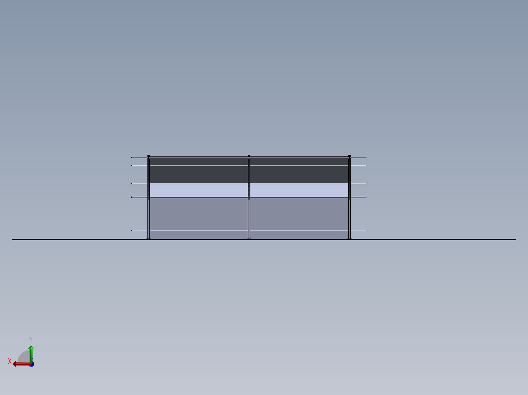 车辆停放棚--sw后视图