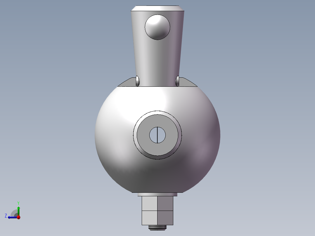 阀门模型右视图