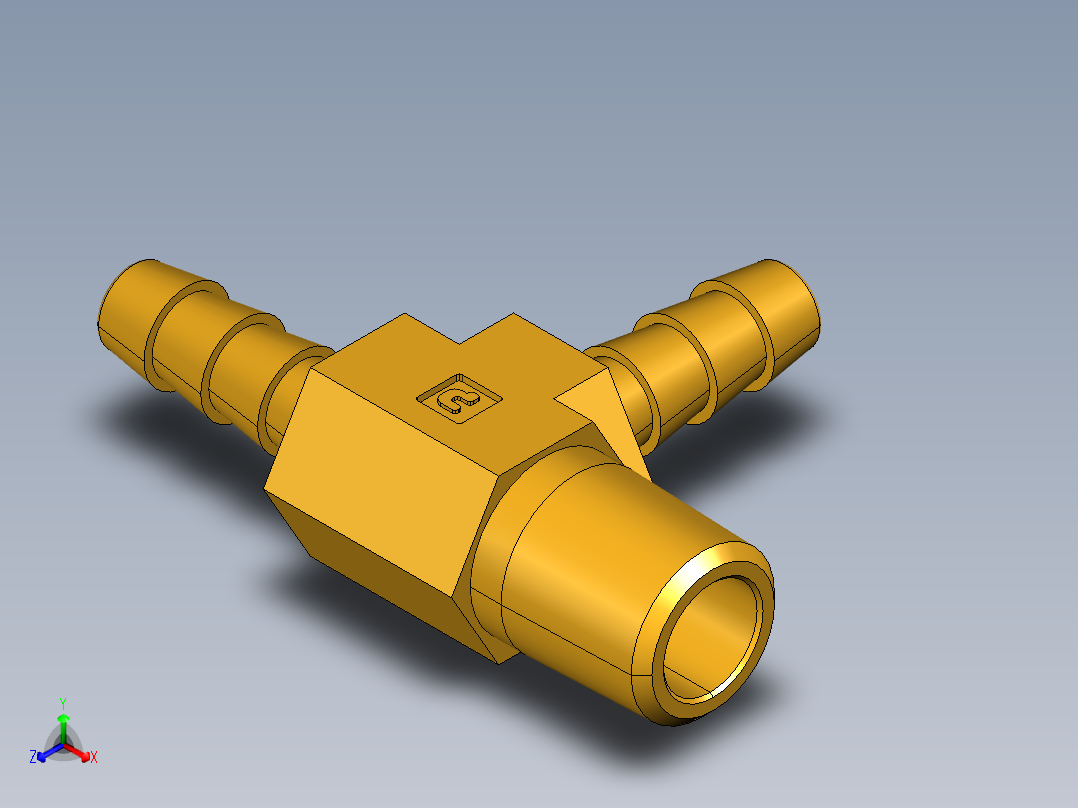倒齿式工业管接头Hose Barb Tee to Male Pipe 171HB-4-4