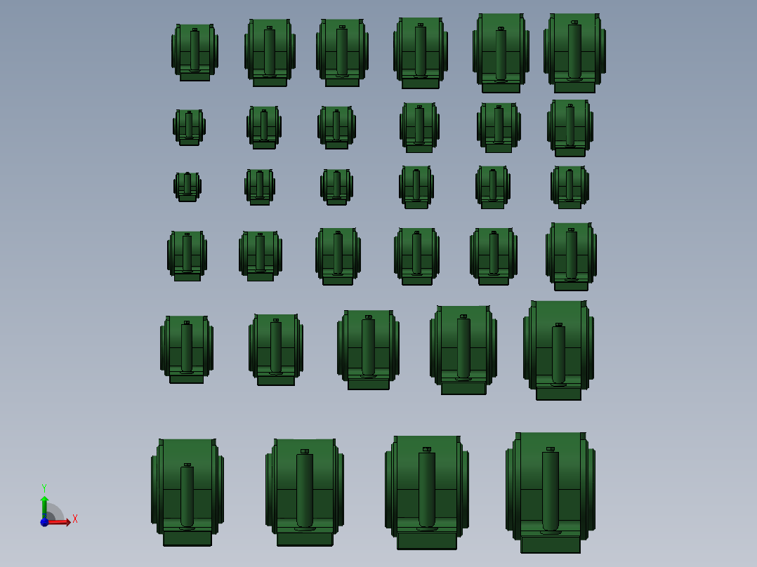 SNK系列立式轴承座模型大全272945===50前视图