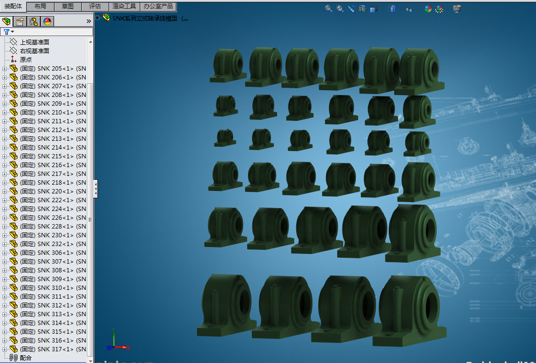 SNK系列立式轴承座模型大全272945===50