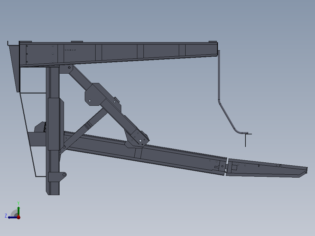 二层液压简易总装右视图