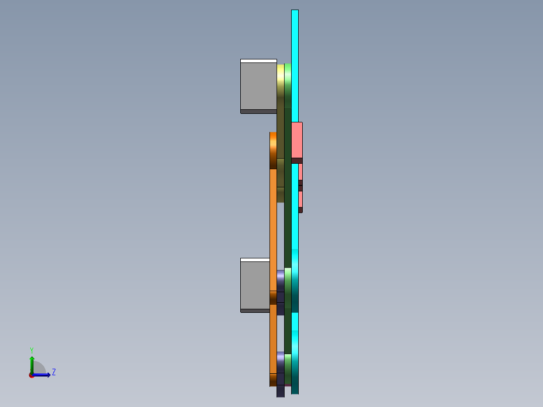 平行杆机构左视图