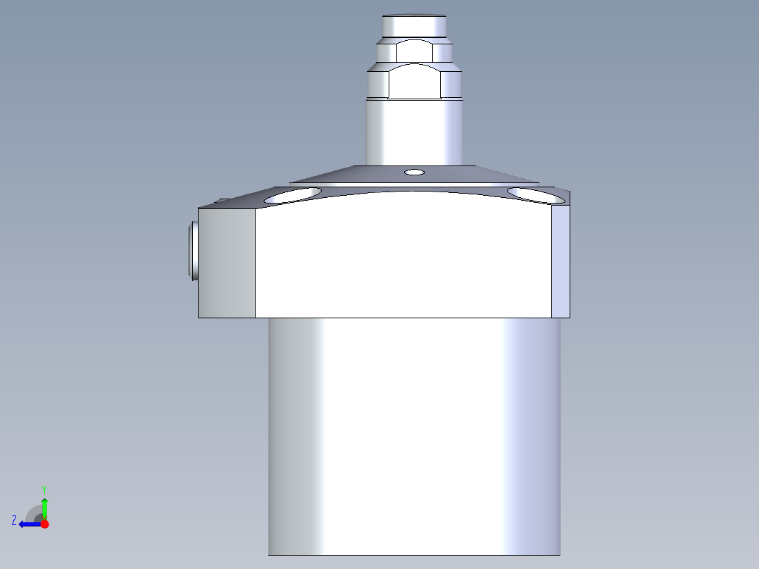 KOSMEKLC0482-GxM-E多系列多零件图纸模型右视图
