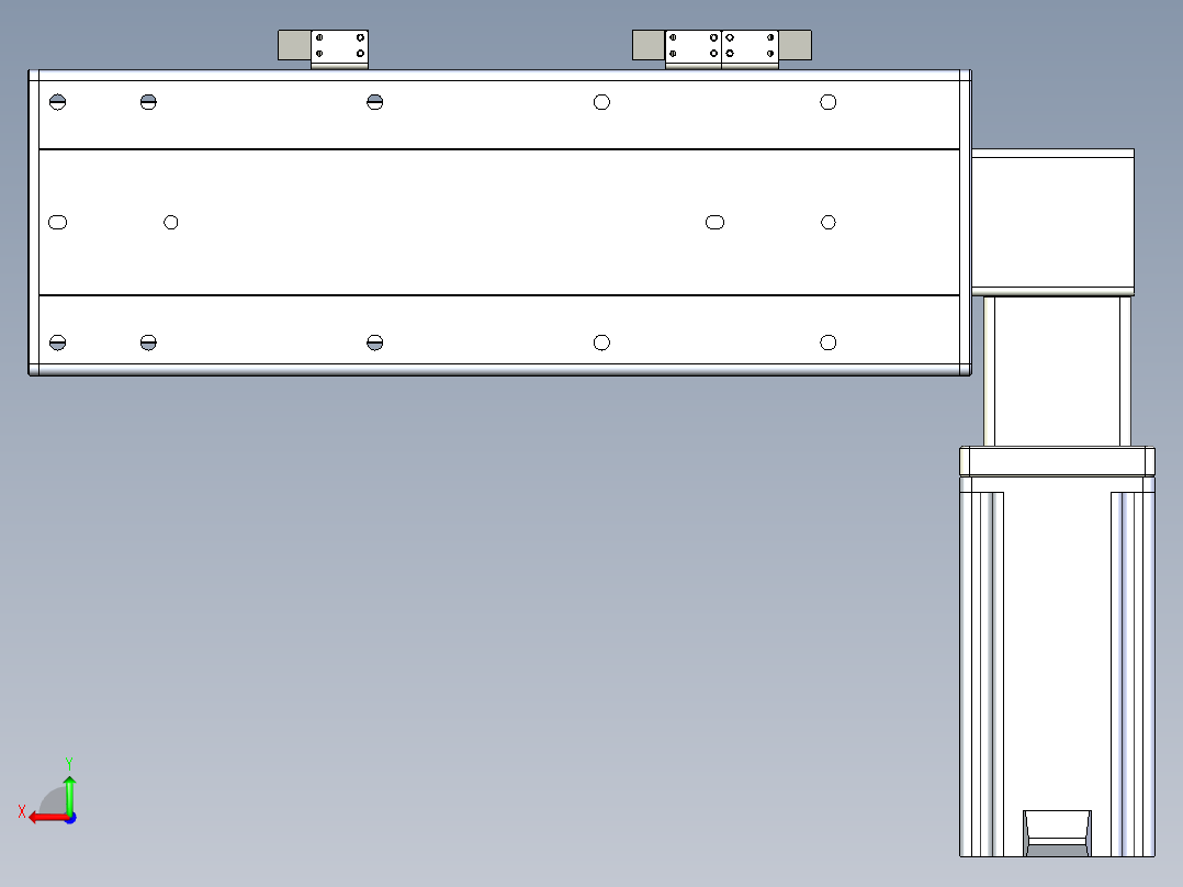 同步带滑台-半封闭B13-L90-S150-L-Z86-D3后视图