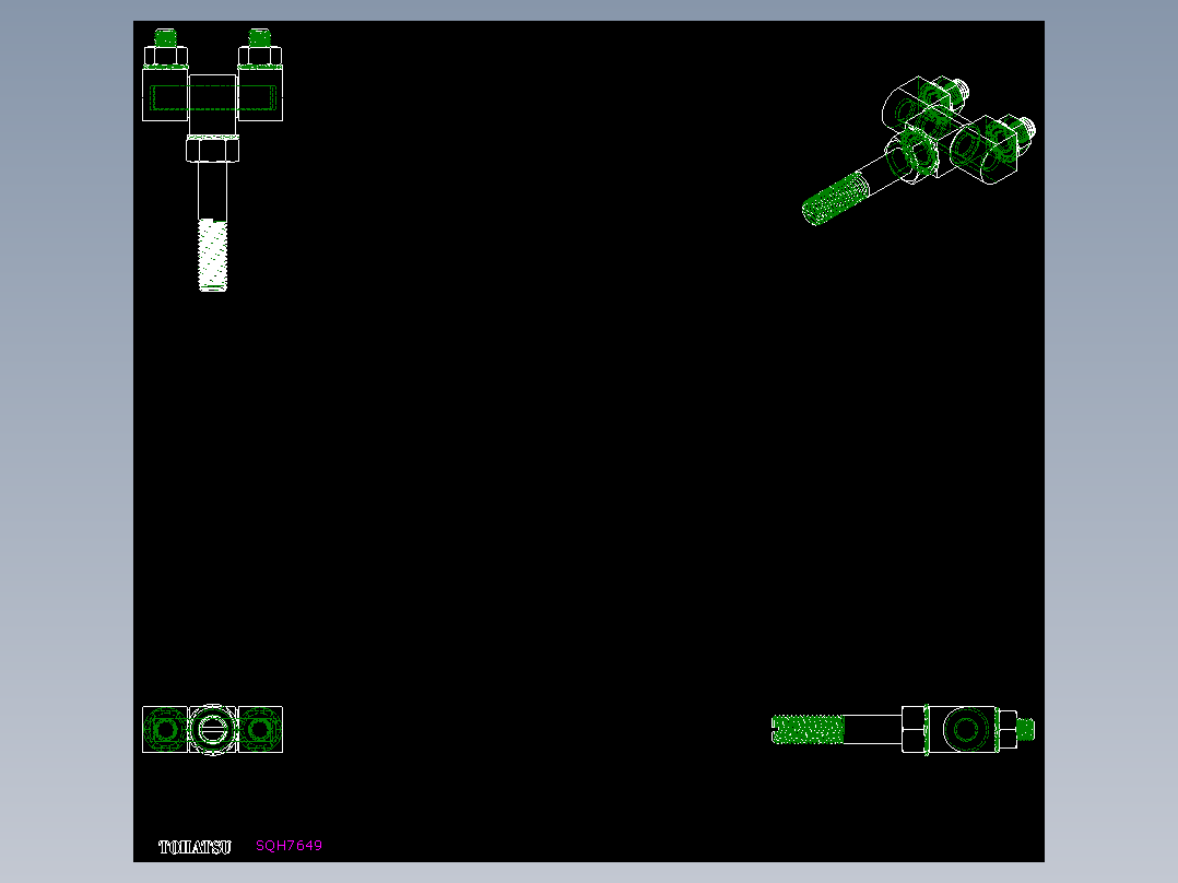 方型鉸鏈SQH(A)-2D多系列多零件图纸模型